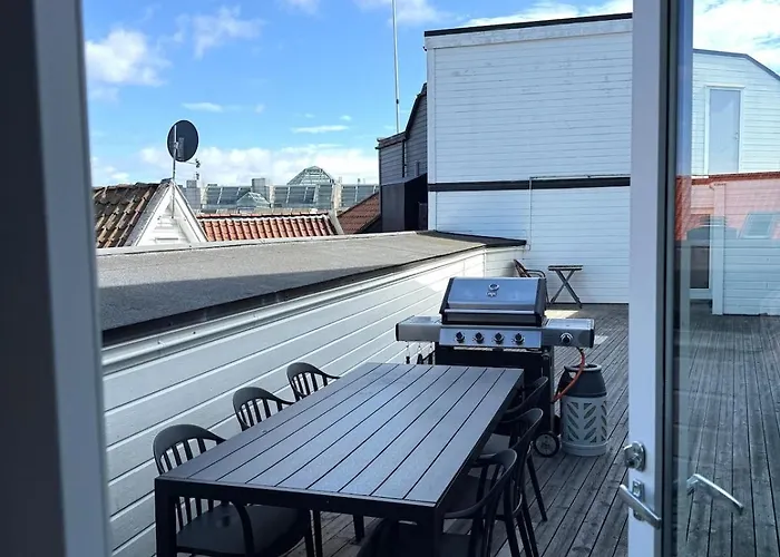 With Roof Terrace In Apartment Stavanger